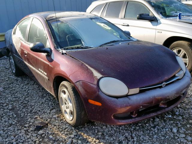 1B3ES46C7YD678341 - 2000 DODGE NEON BASE PURPLE photo 1