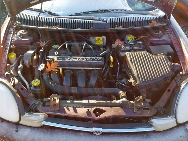 1B3ES46C7YD678341 - 2000 DODGE NEON BASE PURPLE photo 7