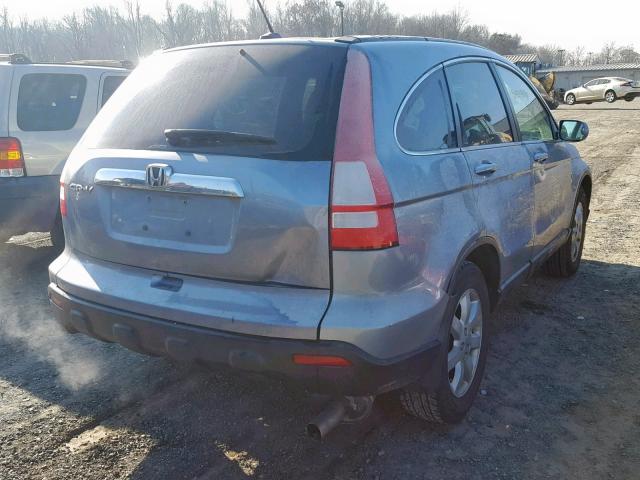 5J6RE48768L036913 - 2008 HONDA CR-V EXL BLUE photo 4