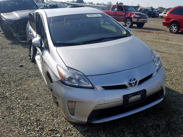 JTDKN3DP0C3003891 - 2012 TOYOTA PRIUS PLUG SILVER photo 1