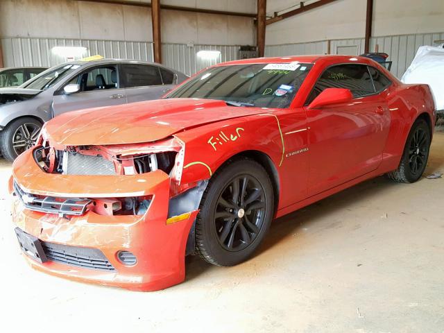 2G1FB1E37F9274994 - 2015 CHEVROLET CAMARO LS RED photo 2