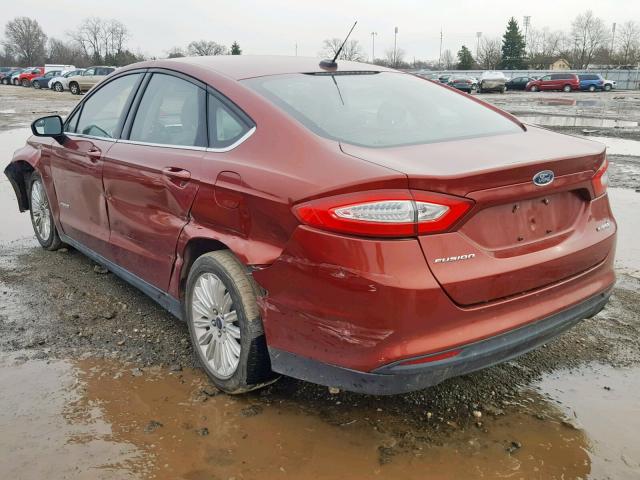 3FA6P0UU9ER369097 - 2014 FORD FUSION S H BURGUNDY photo 3