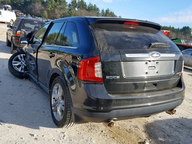 2FMDK4KC8DBB55888 - 2013 FORD EDGE LIMIT BLACK photo 3