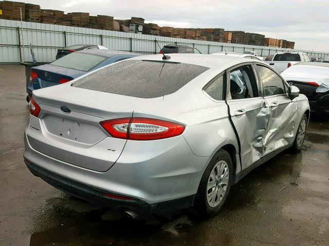 3FA6P0G78ER357755 - 2014 FORD FUSION S SILVER photo 4