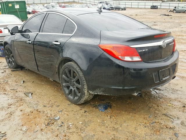 2G4GU5GV1C9170648 - 2012 BUICK REGAL PREM BLACK photo 3