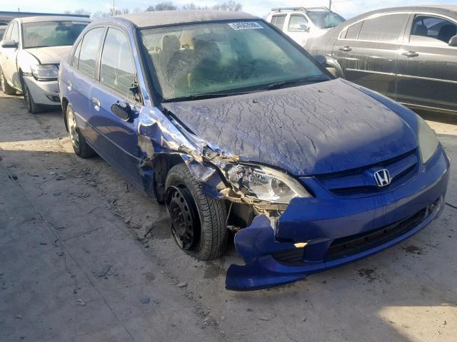 1HGES16344L012777 - 2004 HONDA CIVIC DX V BLUE photo 1