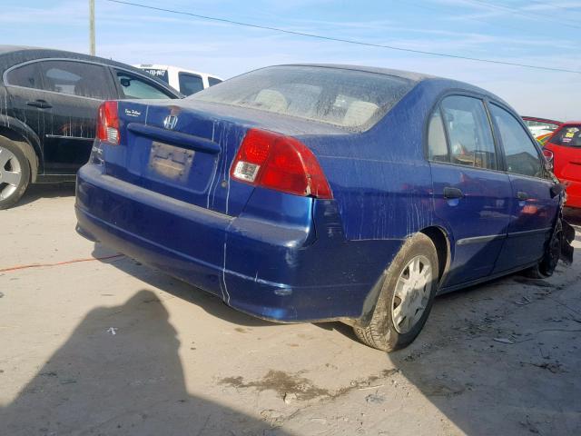 1HGES16344L012777 - 2004 HONDA CIVIC DX V BLUE photo 4