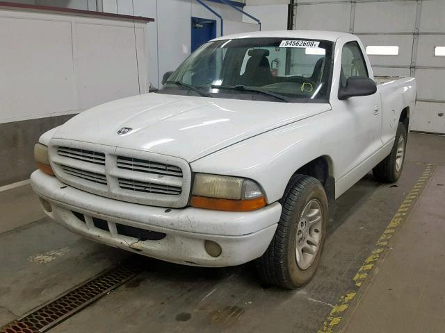 1B7FL26X61S143039 - 2004 DODGE DAKOTA WHITE photo 2