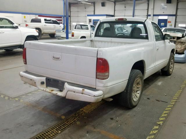 1B7FL26X61S143039 - 2004 DODGE DAKOTA WHITE photo 4