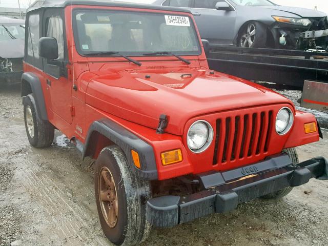 1J4FA29134P712556 - 2004 JEEP WRANGLER / RED photo 1