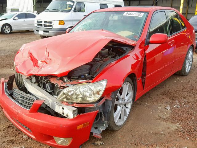 JTHBD192420037979 - 2002 LEXUS IS 300 RED photo 2