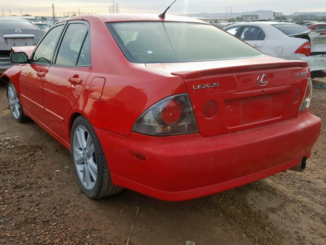 JTHBD192420037979 - 2002 LEXUS IS 300 RED photo 3