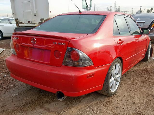 JTHBD192420037979 - 2002 LEXUS IS 300 RED photo 4