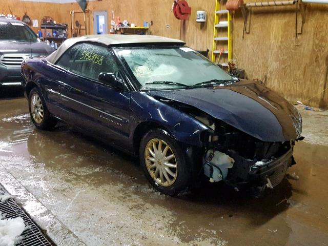 1C3EL45U71N655703 - 2001 CHRYSLER SEBRING LX BLUE photo 1