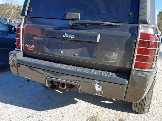 1J8HG48N46C188964 - 2006 JEEP COMMANDER GRAY photo 9