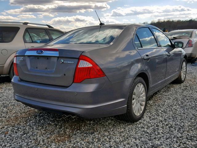 3FADP0L39AR186504 - 2010 FORD FUSION HYB GRAY photo 4