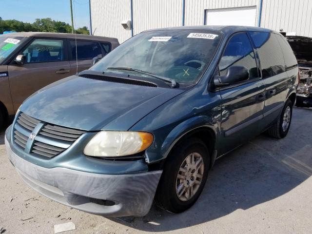 1D4GP25B96B730425 - 2006 DODGE CARAVAN SE GREEN photo 2