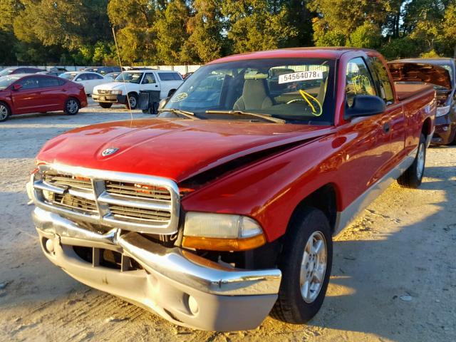 1B7GL22X01S292573 - 2001 DODGE DAKOTA RED photo 2