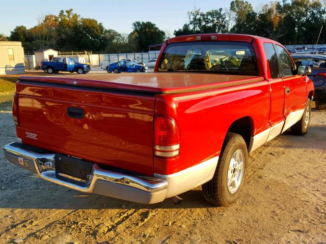 1B7GL22X01S292573 - 2001 DODGE DAKOTA RED photo 4