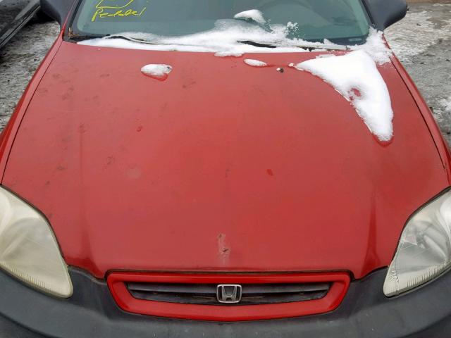 2HGEJ6326VH107223 - 1997 HONDA CIVIC CX RED photo 7