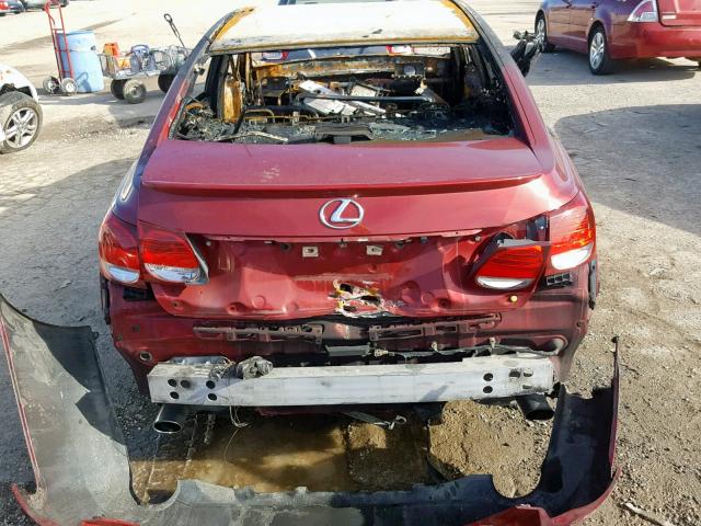 JTHCH96S260008000 - 2006 LEXUS GS GENERAT MAROON photo 10