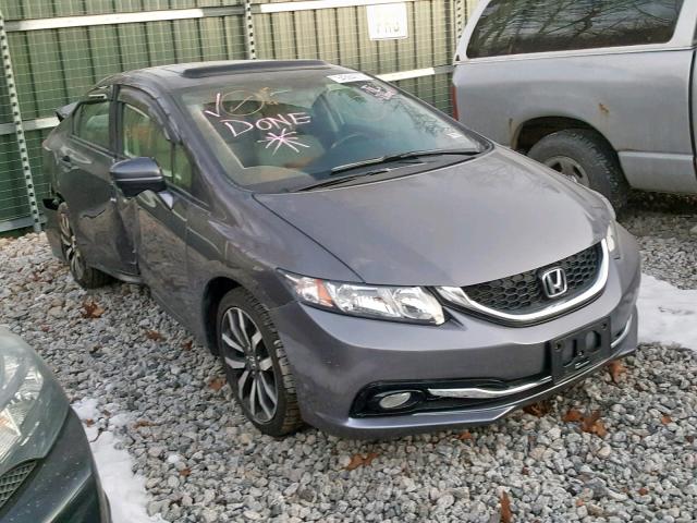 2HGFB2F93FH509236 - 2015 HONDA CIVIC EXL GRAY photo 1