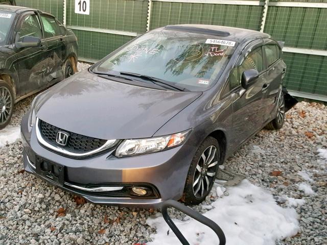 2HGFB2F93FH509236 - 2015 HONDA CIVIC EXL GRAY photo 2