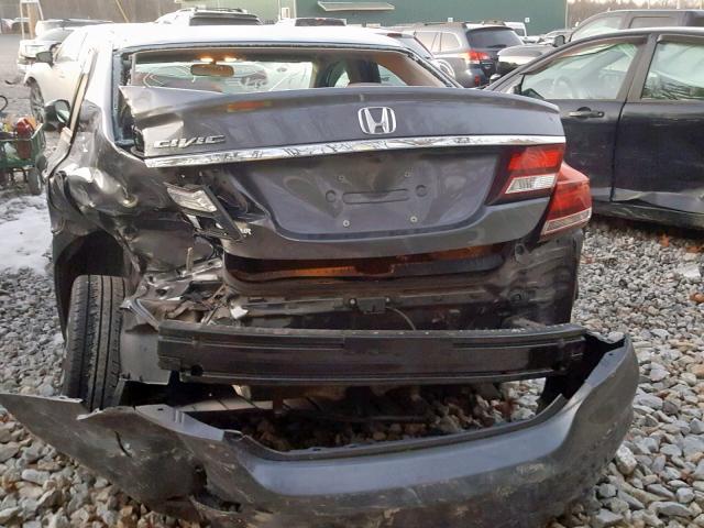 2HGFB2F93FH509236 - 2015 HONDA CIVIC EXL GRAY photo 9