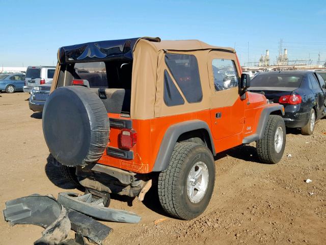 1J4FA291X6P782087 - 2006 JEEP WRANGLER / ORANGE photo 4