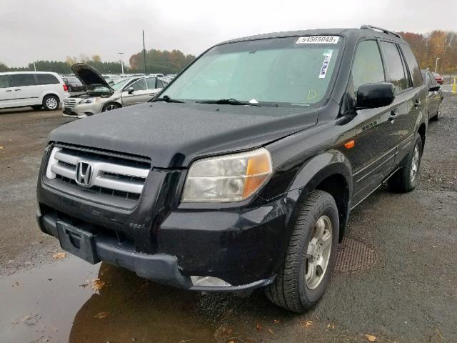 2HKYF18547H533800 - 2007 HONDA PILOT EXL BLACK photo 2