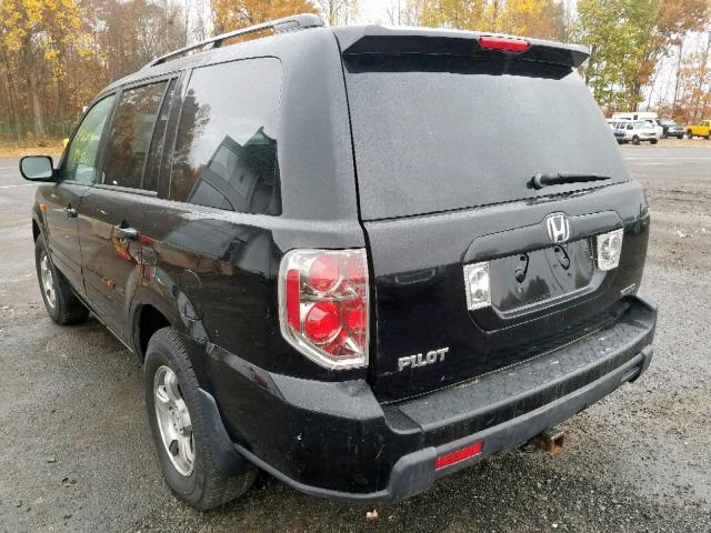 2HKYF18547H533800 - 2007 HONDA PILOT EXL BLACK photo 3