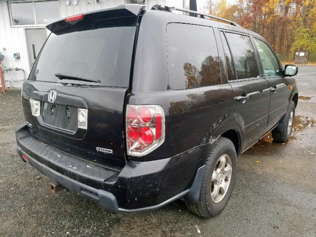 2HKYF18547H533800 - 2007 HONDA PILOT EXL BLACK photo 4