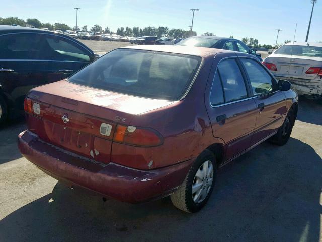 1N4AB41D3WC709980 - 1998 NISSAN SENTRA E MAROON photo 4