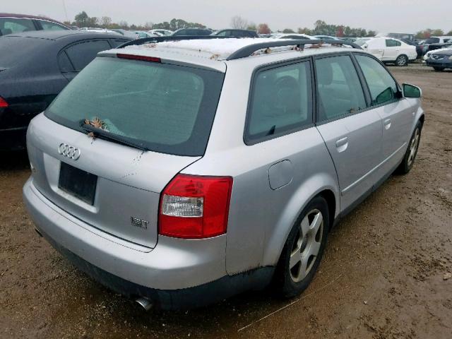 WAUVC68E32A243781 - 2002 AUDI A4 1.8T AV SILVER photo 4