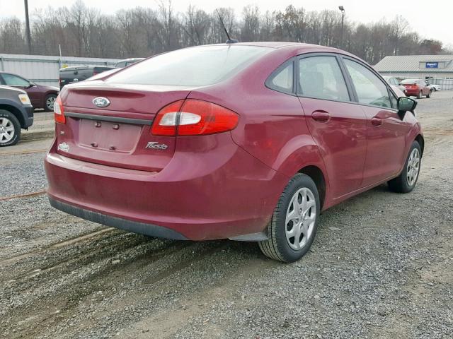 3FADP4BJ2BM141832 - 2011 FORD FIESTA SE MAROON photo 4