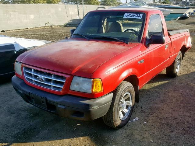 1FTYR10C81PA30655 - 2001 FORD RANGER RED photo 2