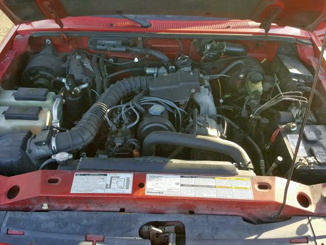 1FTYR10C81PA30655 - 2001 FORD RANGER RED photo 7