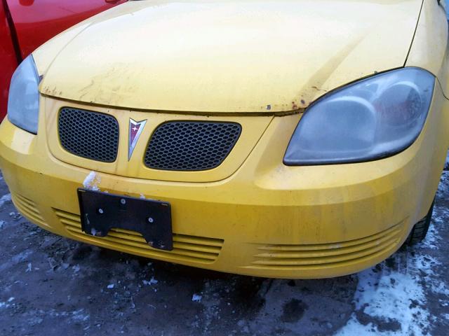 1G2AL15F187134893 - 2008 PONTIAC G5 SE YELLOW photo 9