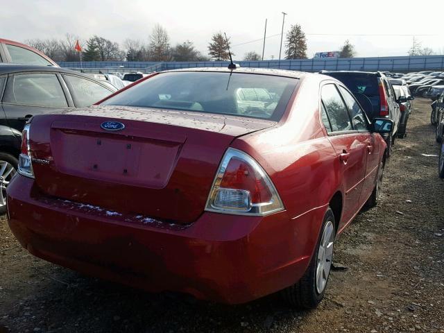 3FAHP06Z87R244743 - 2007 FORD FUSION S RED photo 4