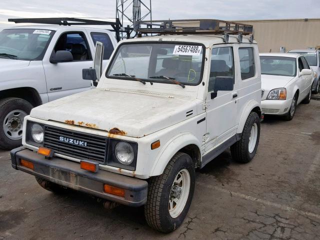 JS4JC51VXH4119288 - 1987 SUZUKI SAMURAI WHITE photo 2