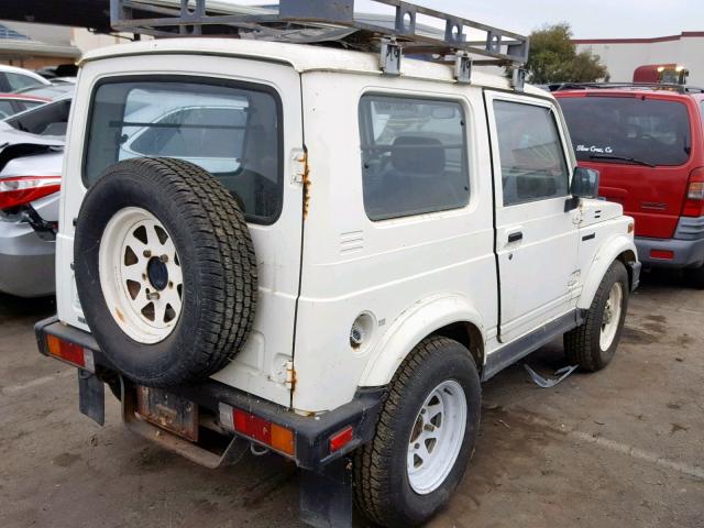 JS4JC51VXH4119288 - 1987 SUZUKI SAMURAI WHITE photo 4