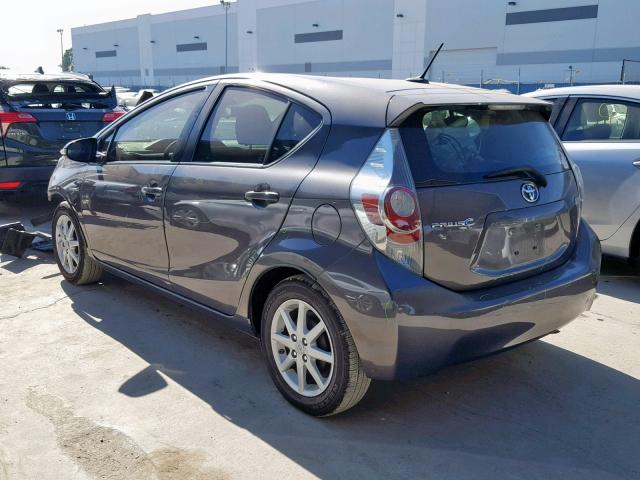 JTDKDTB30D1056106 - 2013 TOYOTA PRIUS C CHARCOAL photo 3