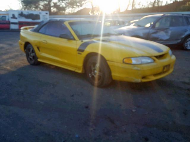 1FAFP45X6WF262670 - 1998 FORD MUSTANG GT YELLOW photo 1