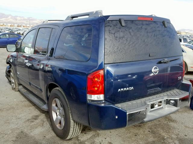 5N1AA08A47N713796 - 2007 NISSAN ARMADA SE BLUE photo 3