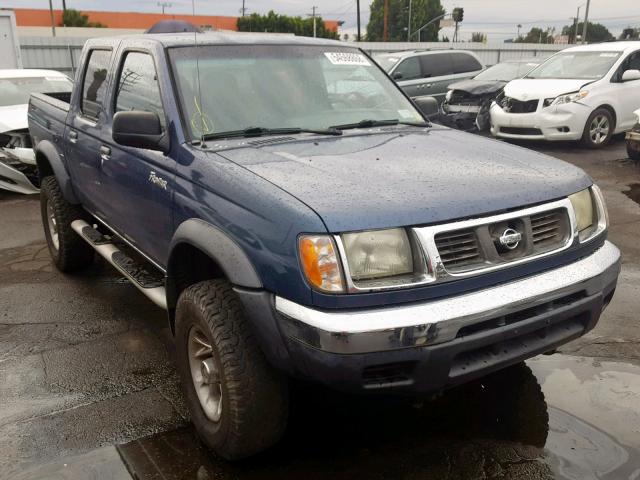 1N6ED27T8YC356581 - 2000 NISSAN FRONTIER C BLUE photo 1