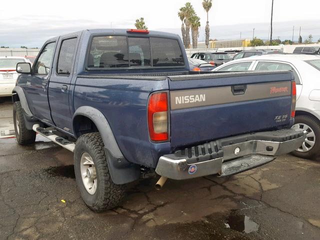 1N6ED27T8YC356581 - 2000 NISSAN FRONTIER C BLUE photo 3