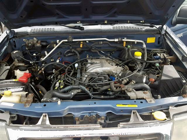 1N6ED27T8YC356581 - 2000 NISSAN FRONTIER C BLUE photo 7