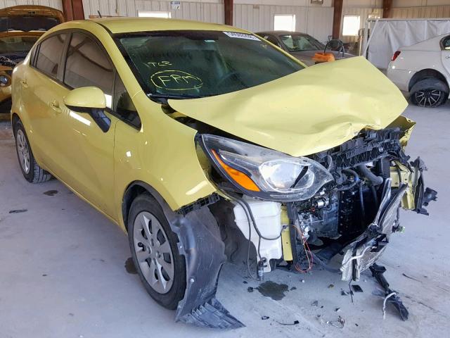 KNADM4A30G6661747 - 2016 KIA RIO LX YELLOW photo 1