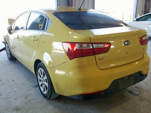 KNADM4A30G6661747 - 2016 KIA RIO LX YELLOW photo 3