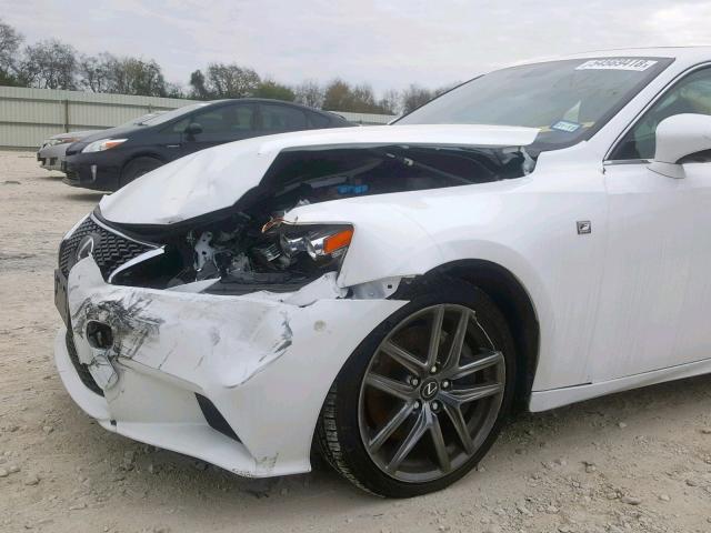 JTHCE1D25F5007553 - 2015 LEXUS IS 350 WHITE photo 9